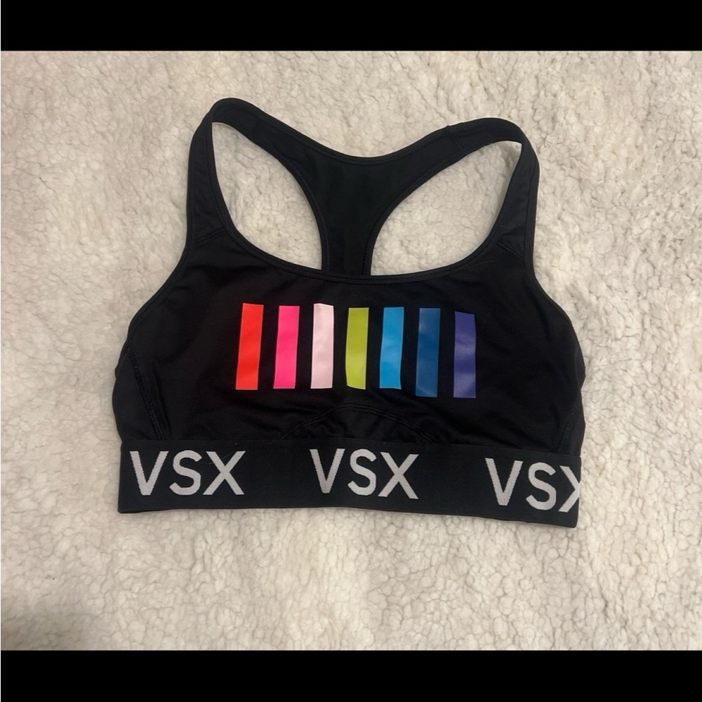 VSX Sport Black Bra with Colorful Accents